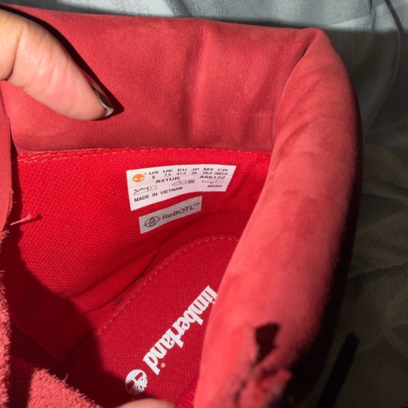 Timberland Bold Red Lace-Up Boots - Picture 10 of 10